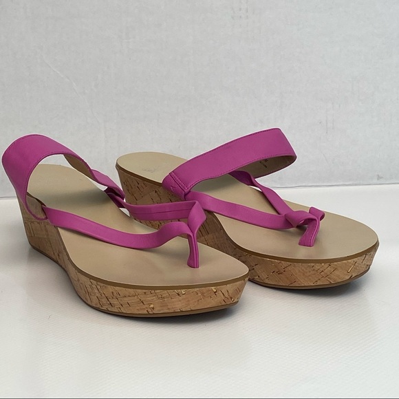 Simply Pelle women rose pink cork wedge slip on sandals. Size 9.5M. Used. - Picture 12 of 12